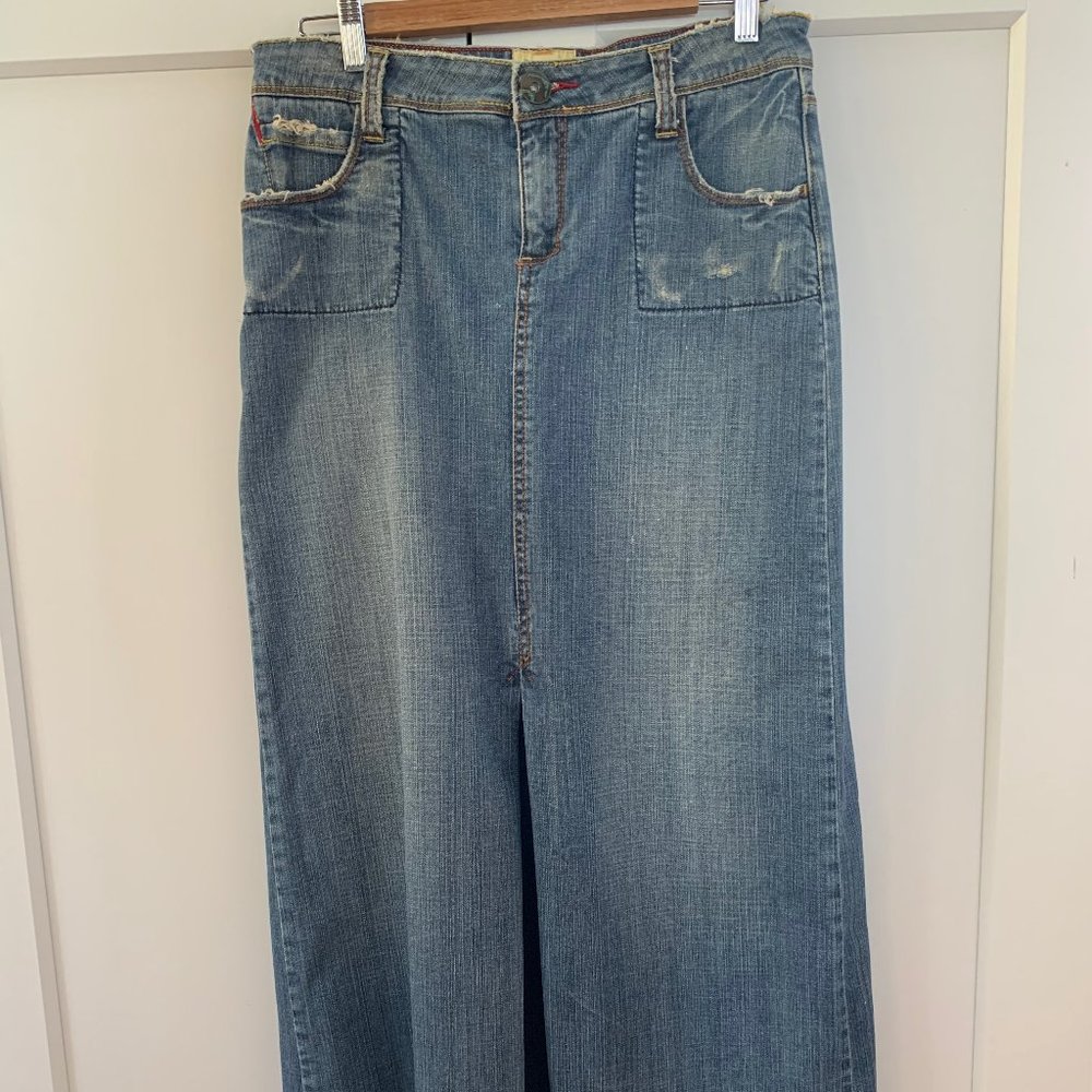 Vintage denim Maxi Skirt by Marlow Size 29/9 - Picture 3 of 12